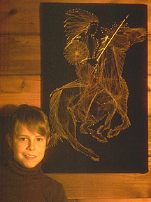 Rob's string-art "Ghost Rider"