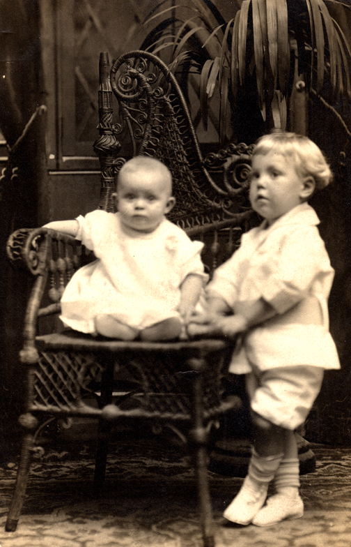 BobDad3: Martin R. Lawler at 3, with sister Lillian