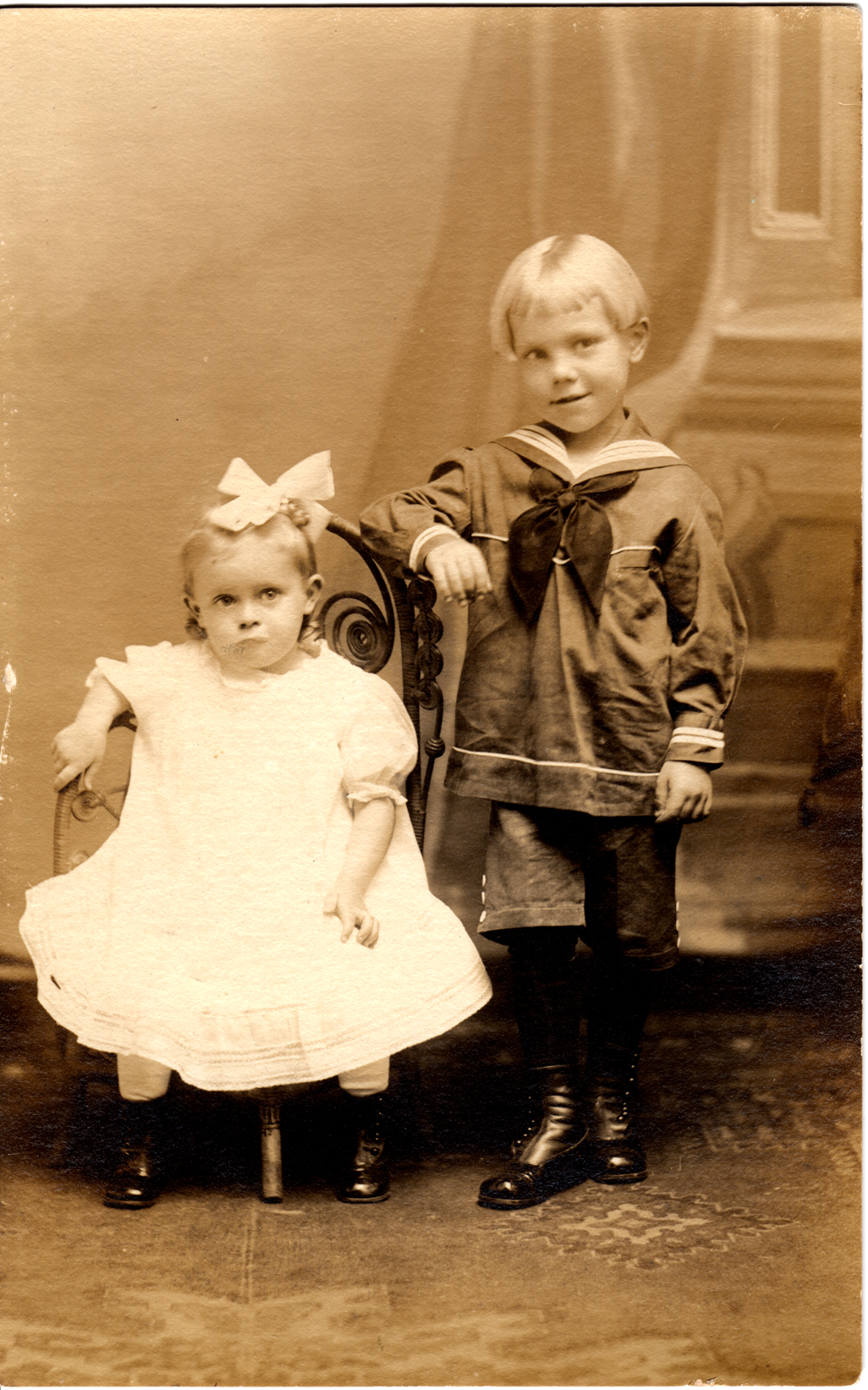 BobDad4: Martin R. Lawler at 4, with sister Lillian
