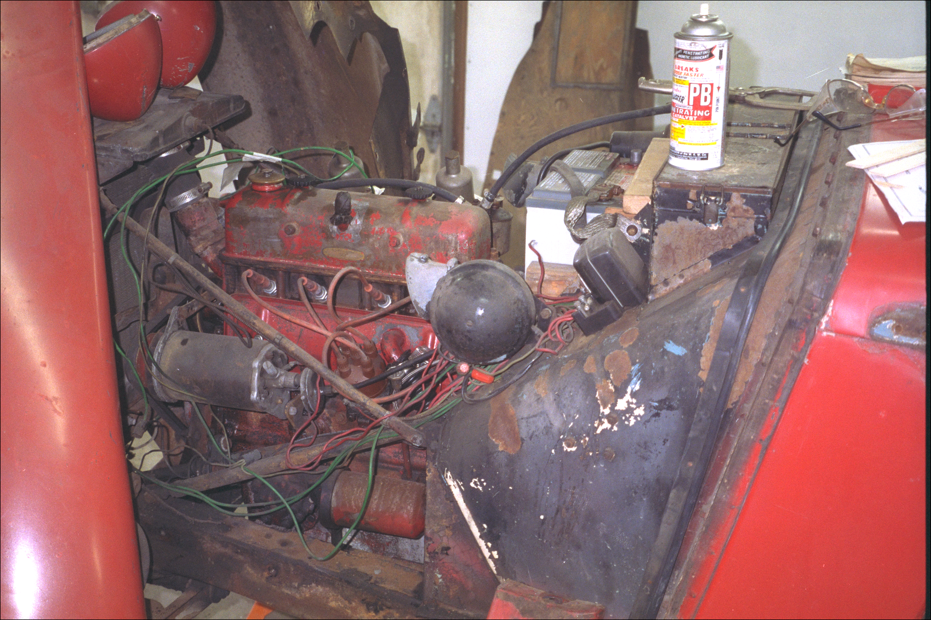 Engine compartment and wiring